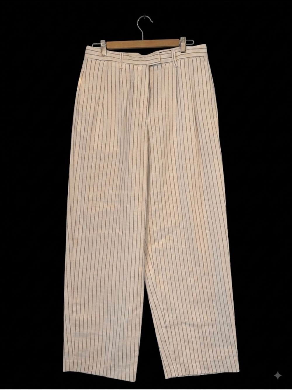 rag & bone White Newman Pinstripe Linen Trouser 8 never been worn